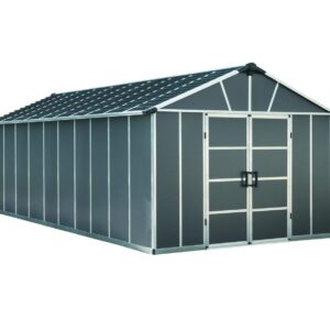 Palram – Canopia | Yukon 11×21 Storage Shed, Gray 11′ x 21′