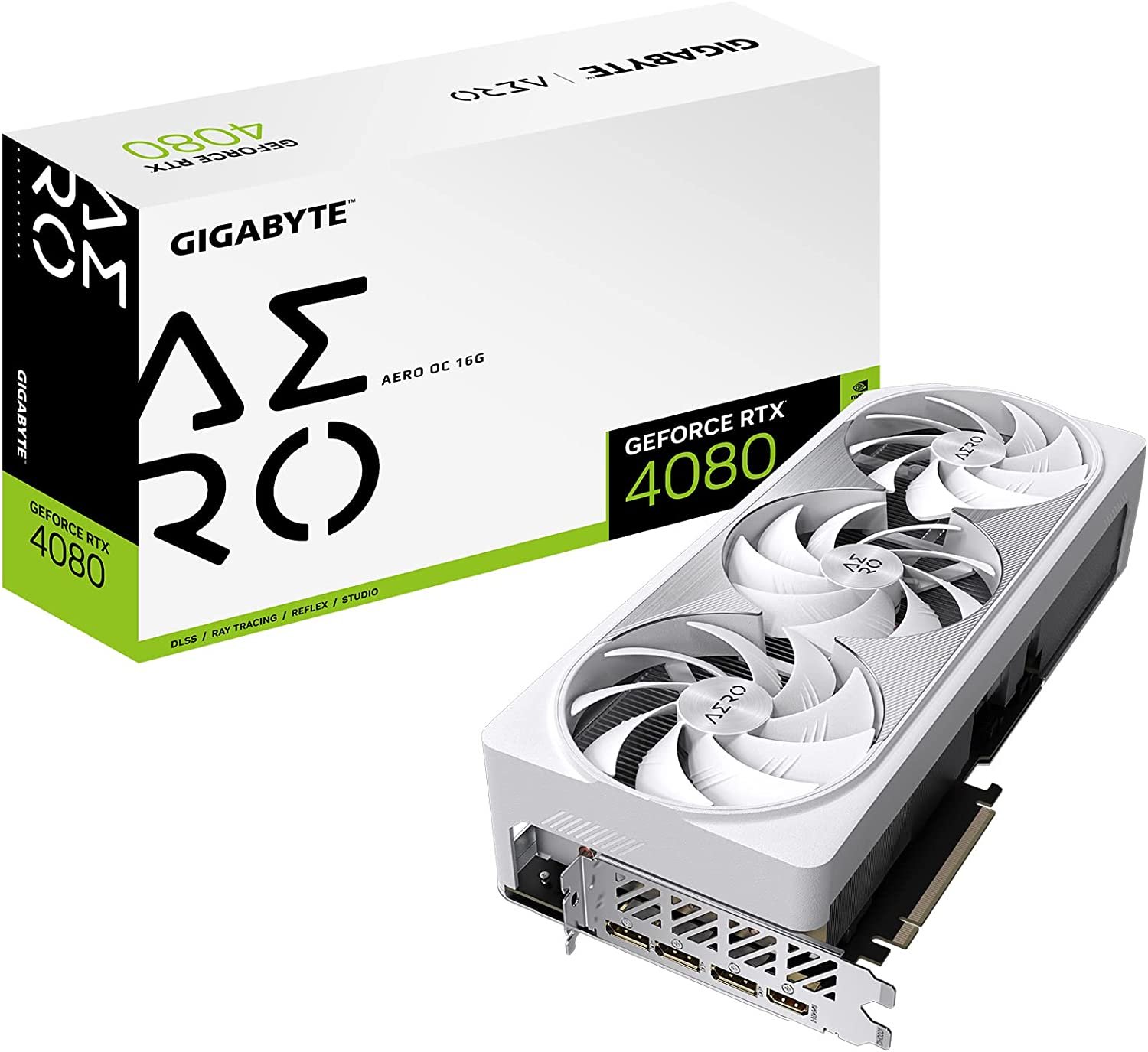 Gigabyte GeForce RTX 4080 16GB AERO OC Graphics Card, 3X WINDFORCE Fans, 16GB 256-bit GDDR6X, GV-N4080AERO OC-16GD Video Card