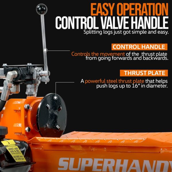 Super Handy GUO077 Portable 20 Ton Gas Powered Log Splitter New - Image 6