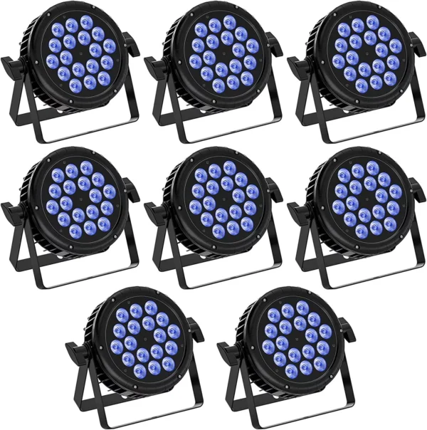 8 Pack Waterproof Stage RGBW Lights